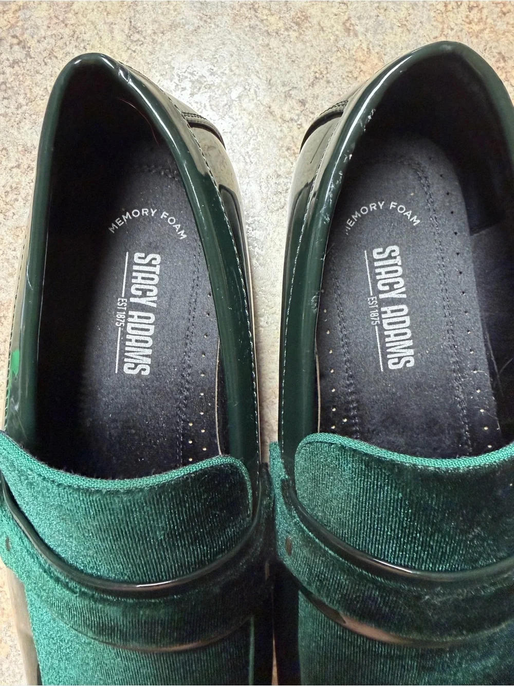 Stacy Adams 25686-300 Spratley Moc Toe Saddle Slip On Green Size 10M